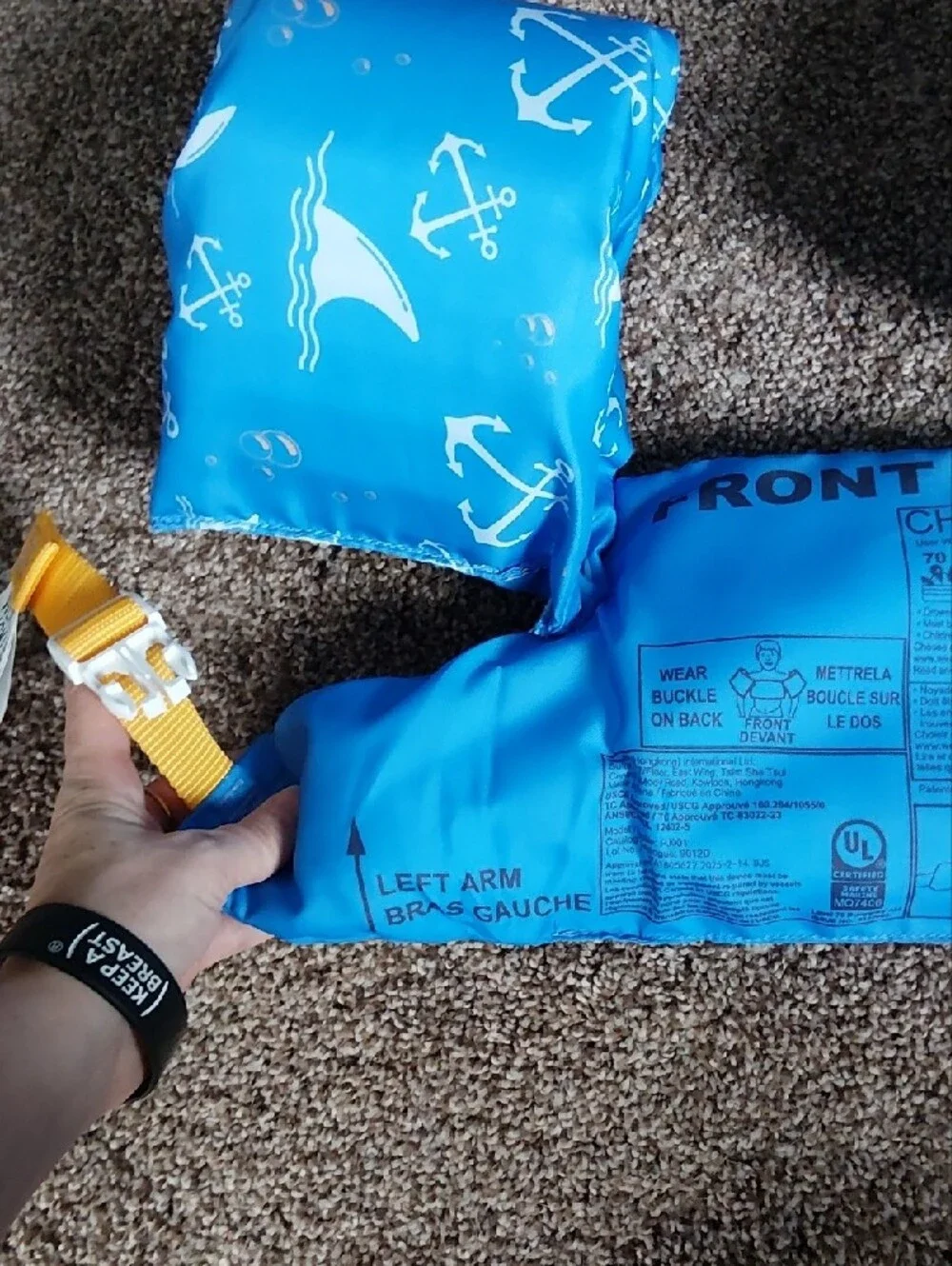 Kids Blue Shark Swim Float Arm Bands and Swim Vest